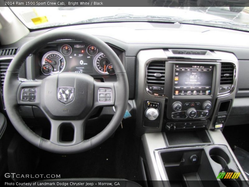 Bright White / Black 2014 Ram 1500 Sport Crew Cab