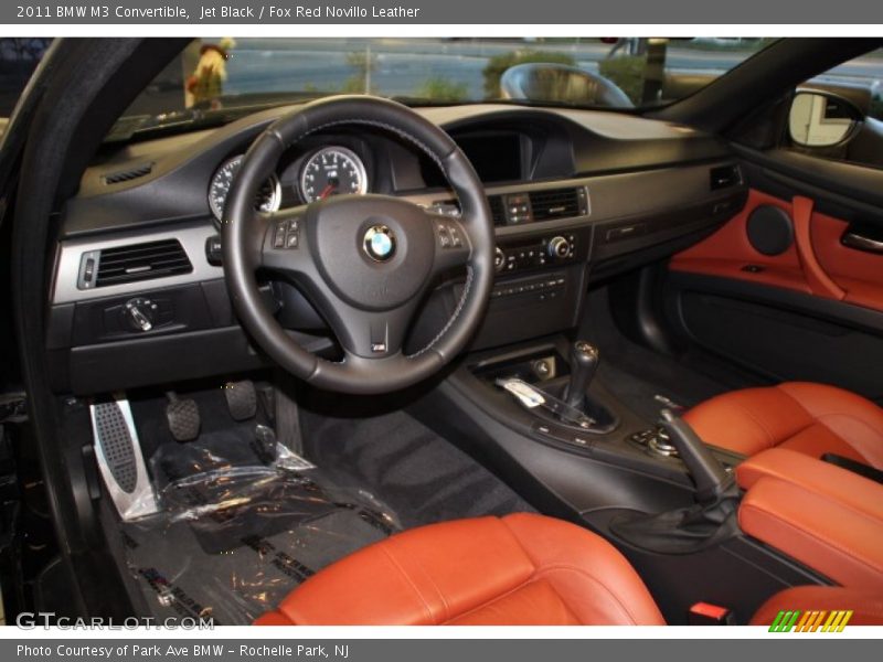 Jet Black / Fox Red Novillo Leather 2011 BMW M3 Convertible