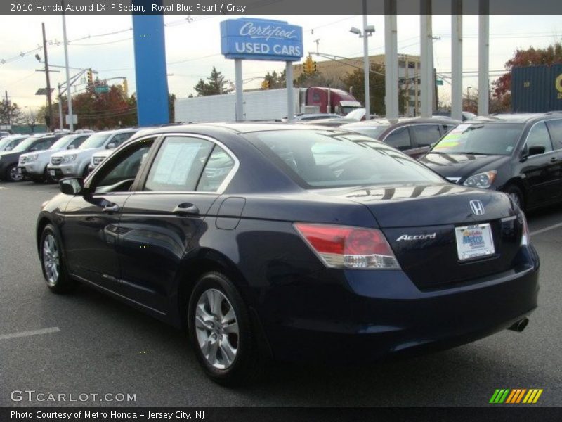 Royal Blue Pearl / Gray 2010 Honda Accord LX-P Sedan