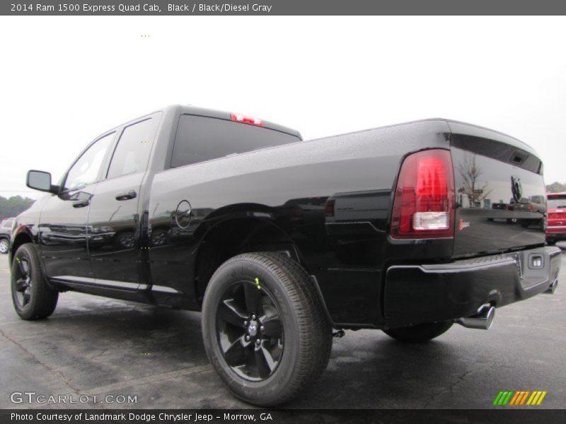 Black / Black/Diesel Gray 2014 Ram 1500 Express Quad Cab