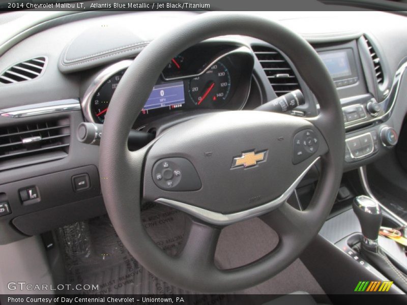Atlantis Blue Metallic / Jet Black/Titanium 2014 Chevrolet Malibu LT
