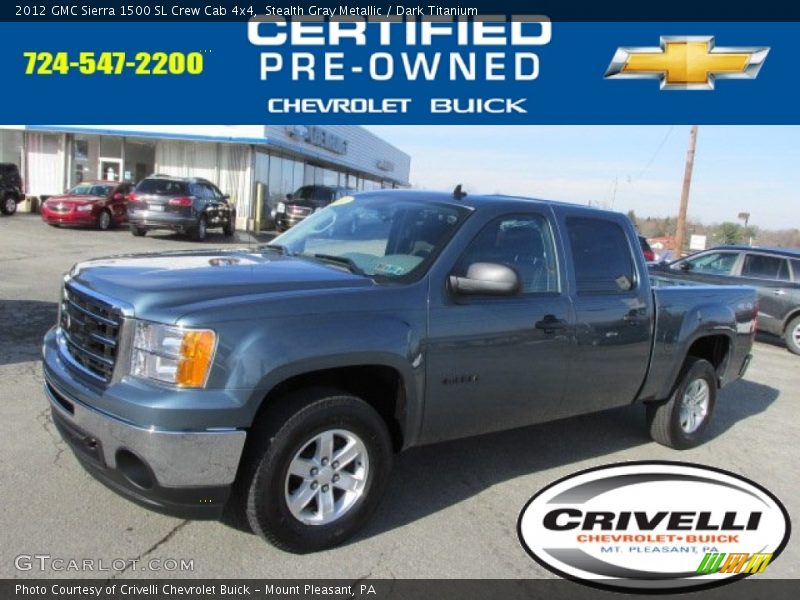 Stealth Gray Metallic / Dark Titanium 2012 GMC Sierra 1500 SL Crew Cab 4x4
