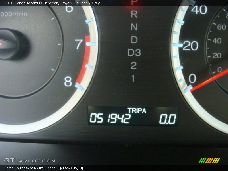 Royal Blue Pearl / Gray 2010 Honda Accord LX-P Sedan