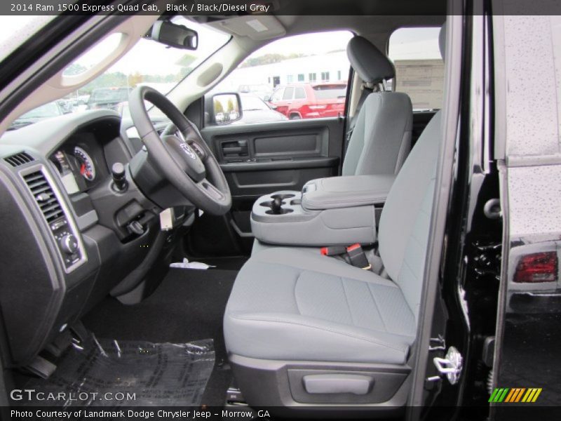Black / Black/Diesel Gray 2014 Ram 1500 Express Quad Cab