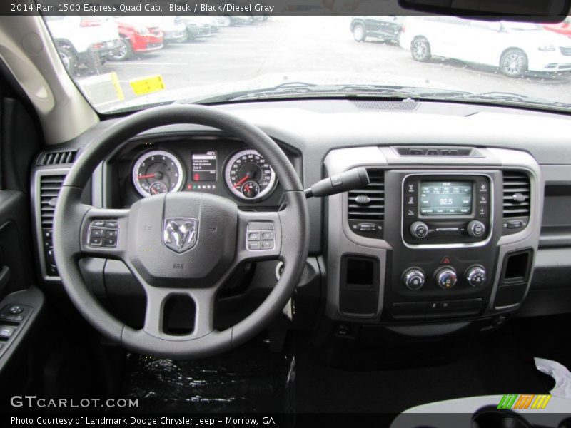 Black / Black/Diesel Gray 2014 Ram 1500 Express Quad Cab
