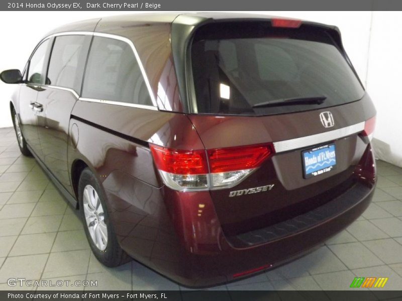 Dark Cherry Pearl / Beige 2014 Honda Odyssey EX