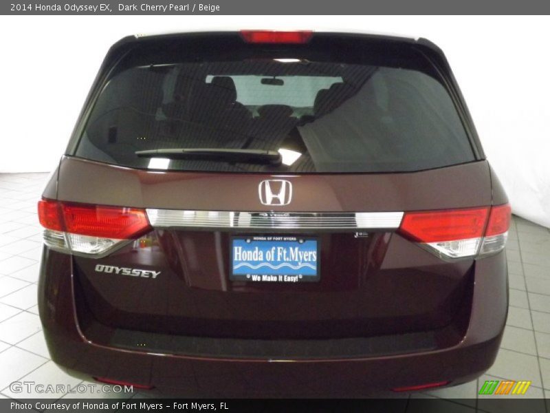 Dark Cherry Pearl / Beige 2014 Honda Odyssey EX