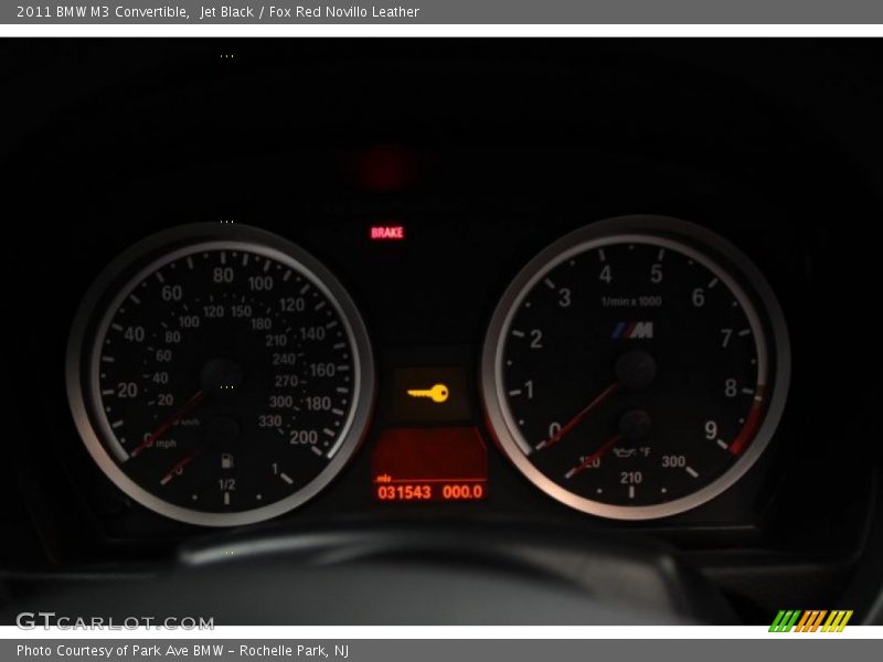 Jet Black / Fox Red Novillo Leather 2011 BMW M3 Convertible
