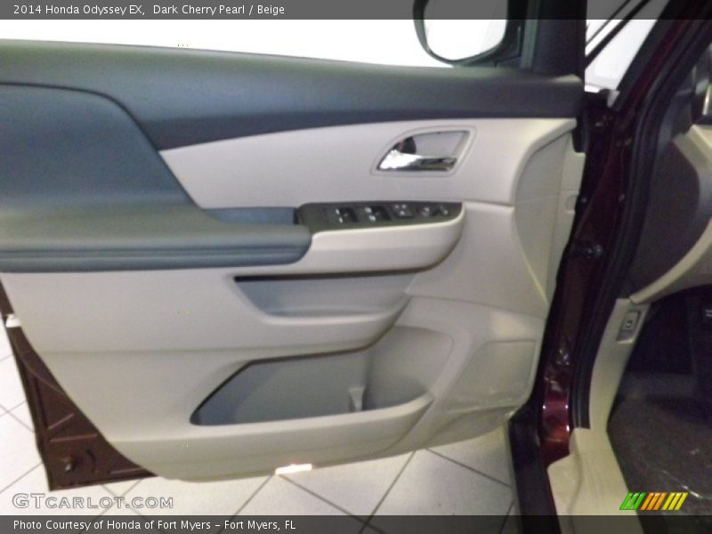 Dark Cherry Pearl / Beige 2014 Honda Odyssey EX