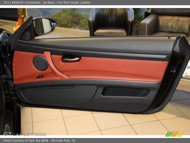 Jet Black / Fox Red Novillo Leather 2011 BMW M3 Convertible