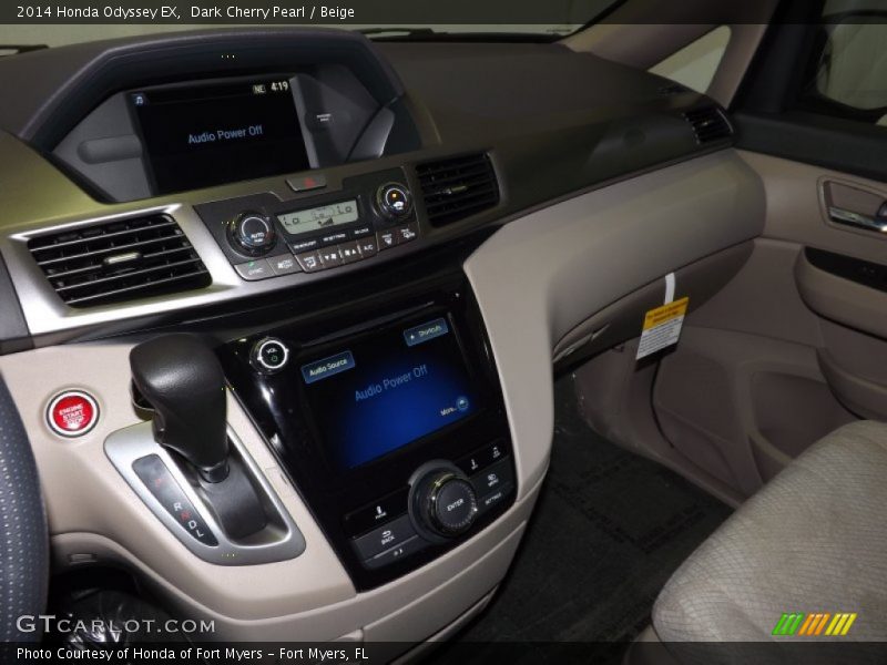 Dark Cherry Pearl / Beige 2014 Honda Odyssey EX