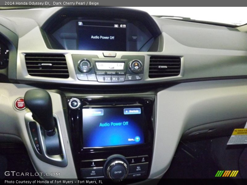 Dark Cherry Pearl / Beige 2014 Honda Odyssey EX