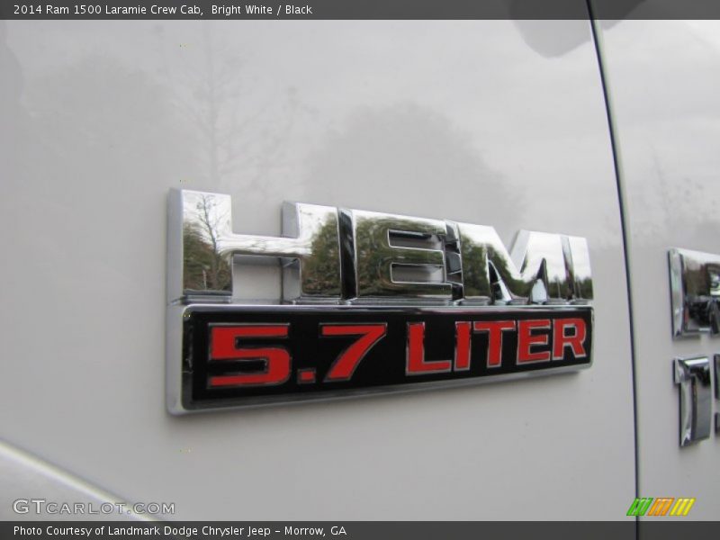 Bright White / Black 2014 Ram 1500 Laramie Crew Cab