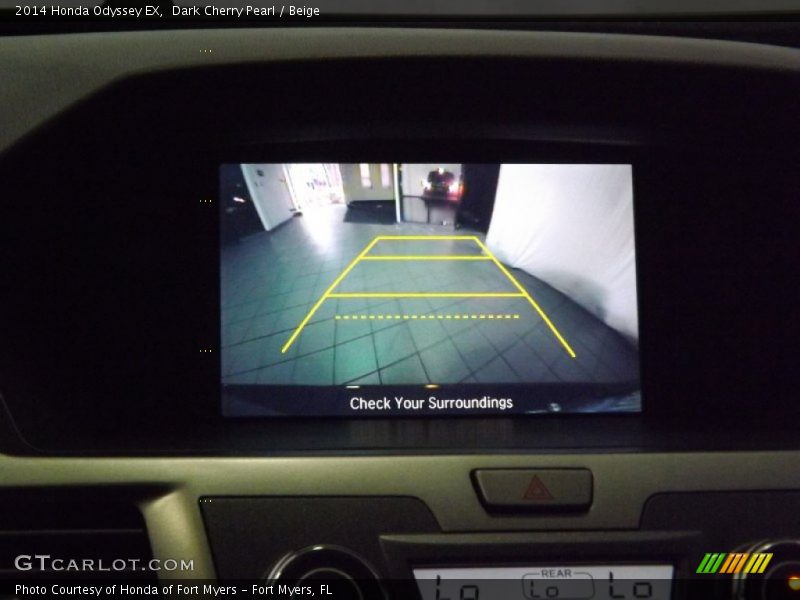 Dark Cherry Pearl / Beige 2014 Honda Odyssey EX