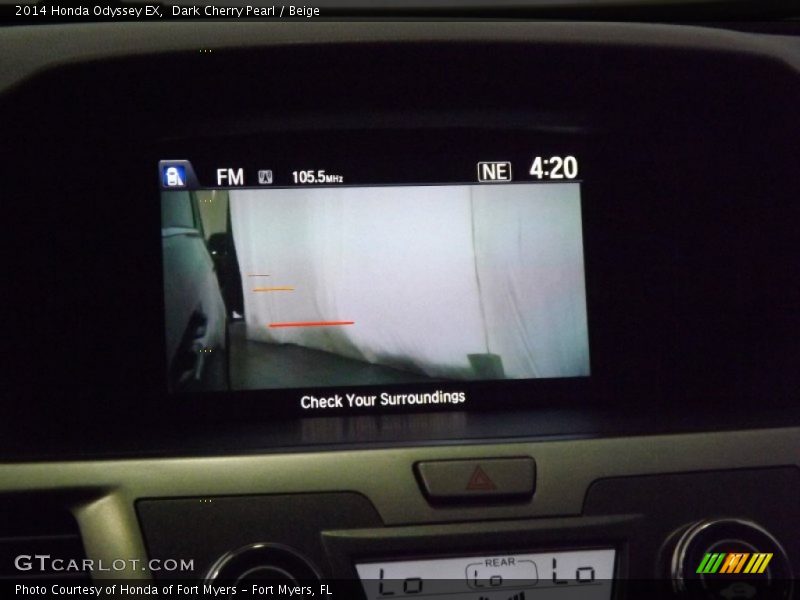 Dark Cherry Pearl / Beige 2014 Honda Odyssey EX