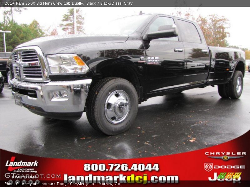 Black / Black/Diesel Gray 2014 Ram 3500 Big Horn Crew Cab Dually