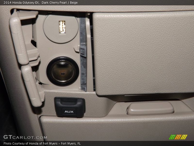Dark Cherry Pearl / Beige 2014 Honda Odyssey EX