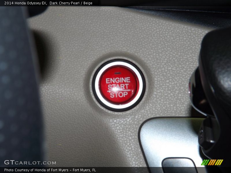 Dark Cherry Pearl / Beige 2014 Honda Odyssey EX