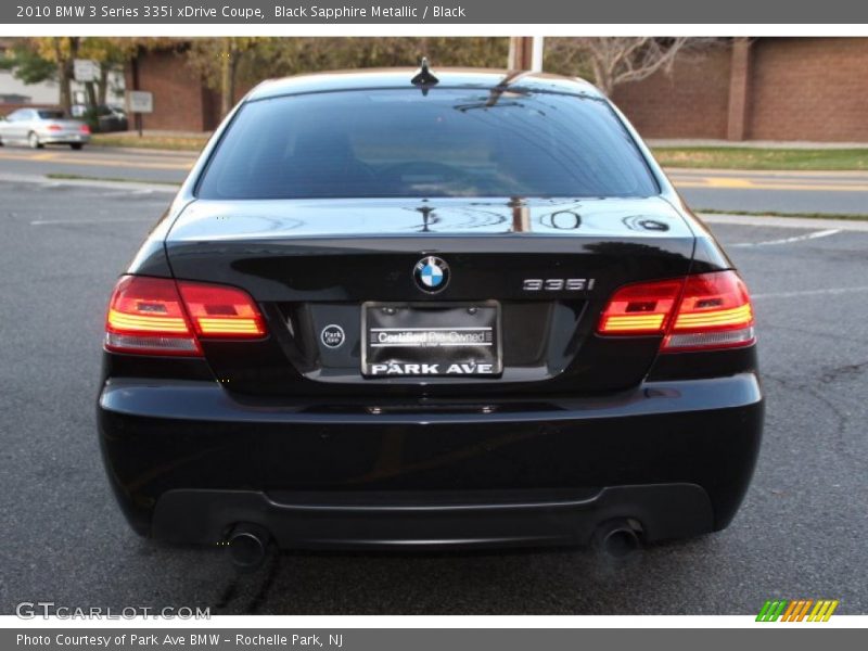 Black Sapphire Metallic / Black 2010 BMW 3 Series 335i xDrive Coupe