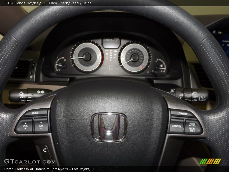 Dark Cherry Pearl / Beige 2014 Honda Odyssey EX