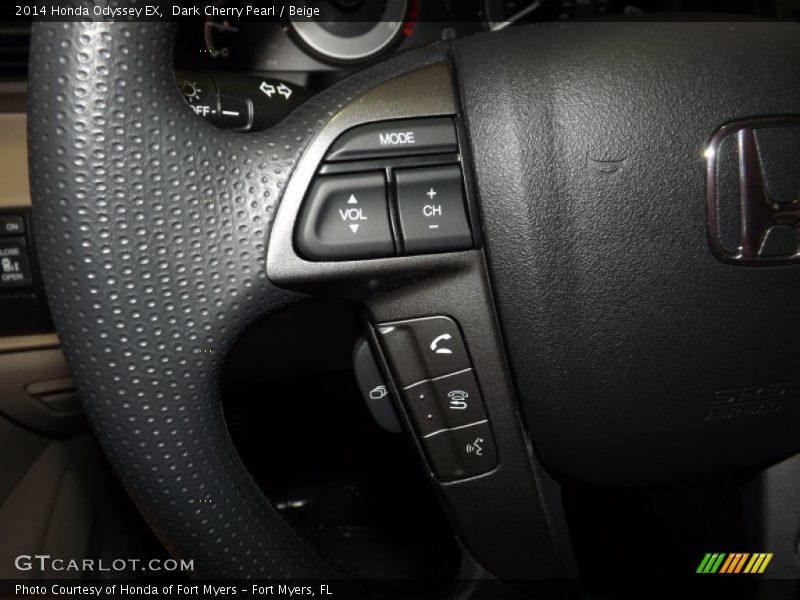 Dark Cherry Pearl / Beige 2014 Honda Odyssey EX