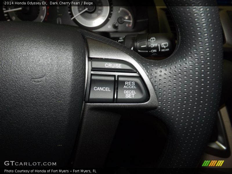Dark Cherry Pearl / Beige 2014 Honda Odyssey EX