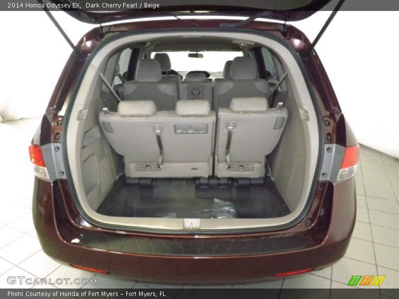 Dark Cherry Pearl / Beige 2014 Honda Odyssey EX