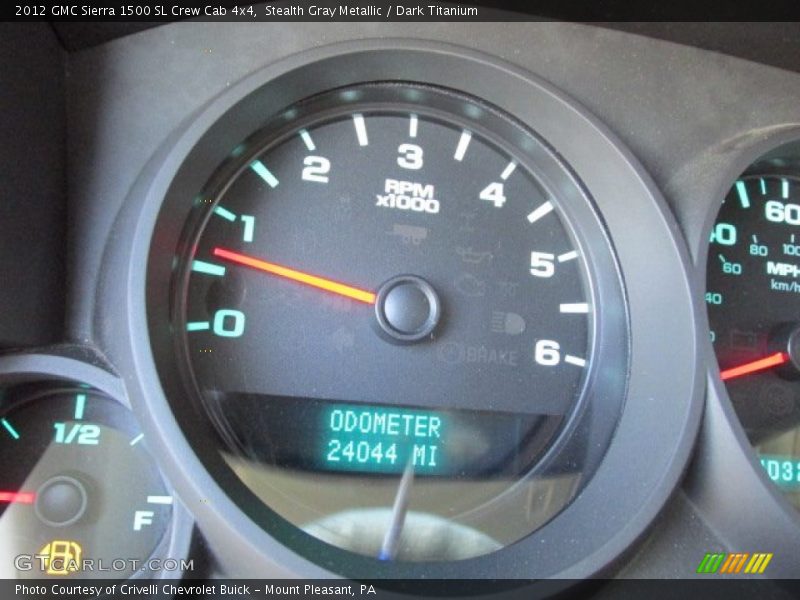 Stealth Gray Metallic / Dark Titanium 2012 GMC Sierra 1500 SL Crew Cab 4x4