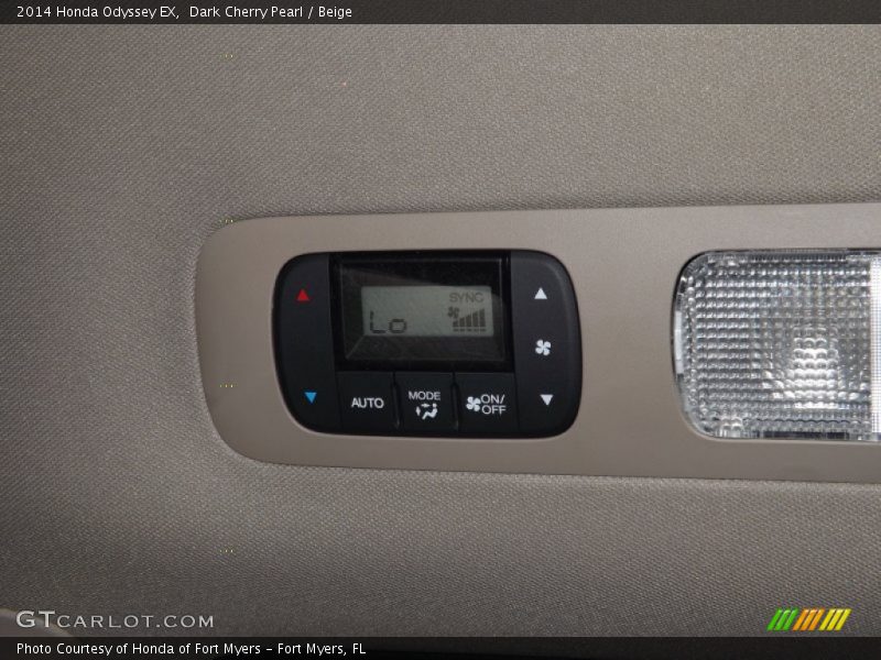 Dark Cherry Pearl / Beige 2014 Honda Odyssey EX