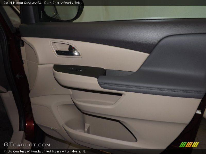 Dark Cherry Pearl / Beige 2014 Honda Odyssey EX