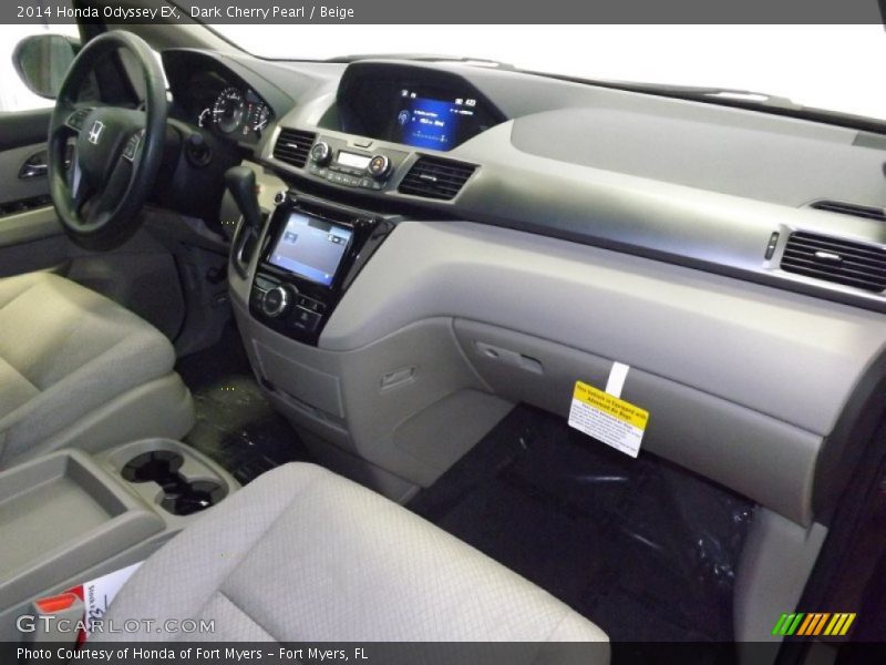 Dark Cherry Pearl / Beige 2014 Honda Odyssey EX