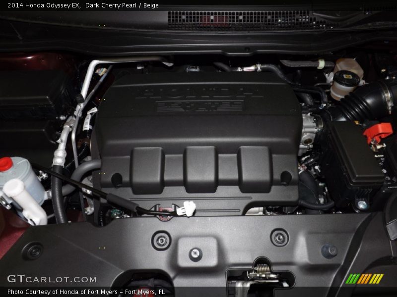 Dark Cherry Pearl / Beige 2014 Honda Odyssey EX