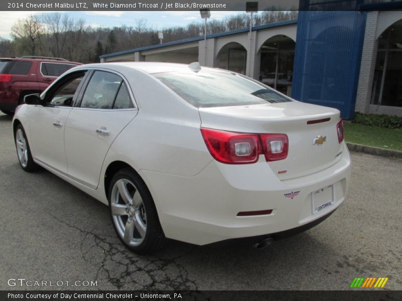 White Diamond Tricoat / Jet Black/Brownstone 2014 Chevrolet Malibu LTZ
