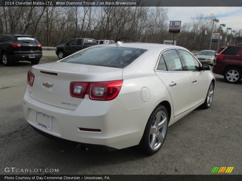 White Diamond Tricoat / Jet Black/Brownstone 2014 Chevrolet Malibu LTZ