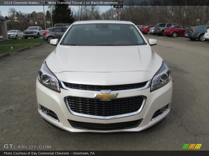 White Diamond Tricoat / Jet Black/Brownstone 2014 Chevrolet Malibu LTZ