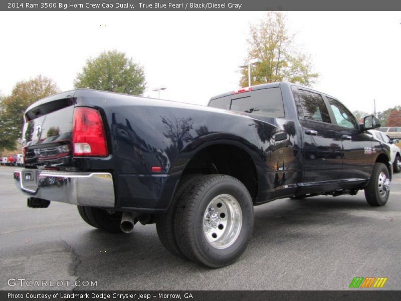 True Blue Pearl / Black/Diesel Gray 2014 Ram 3500 Big Horn Crew Cab Dually