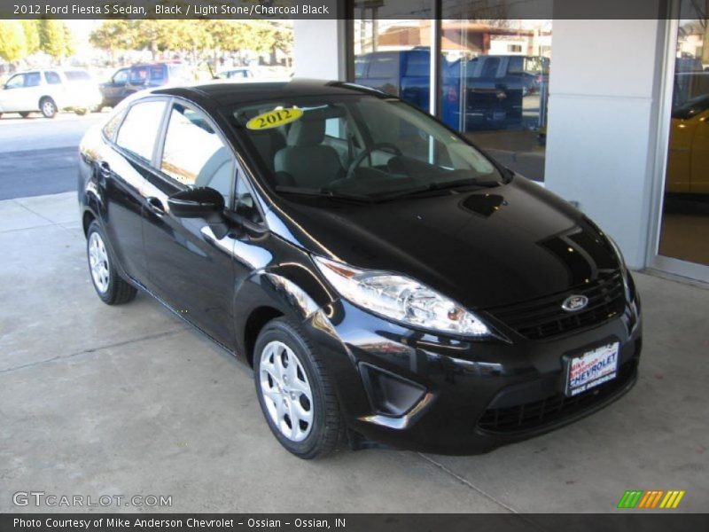 Black / Light Stone/Charcoal Black 2012 Ford Fiesta S Sedan
