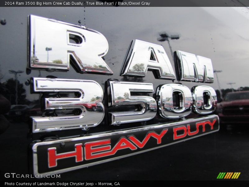 True Blue Pearl / Black/Diesel Gray 2014 Ram 3500 Big Horn Crew Cab Dually