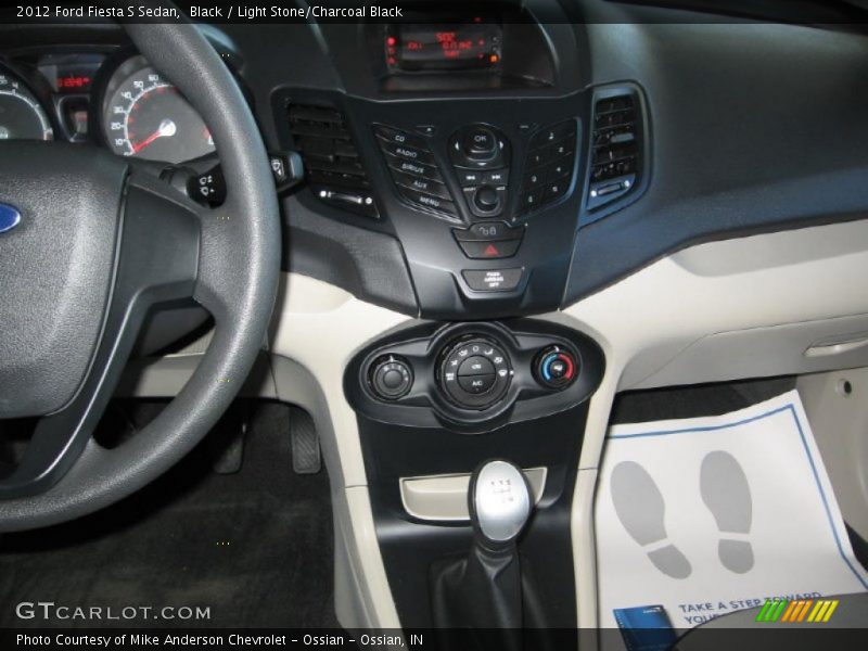 Black / Light Stone/Charcoal Black 2012 Ford Fiesta S Sedan