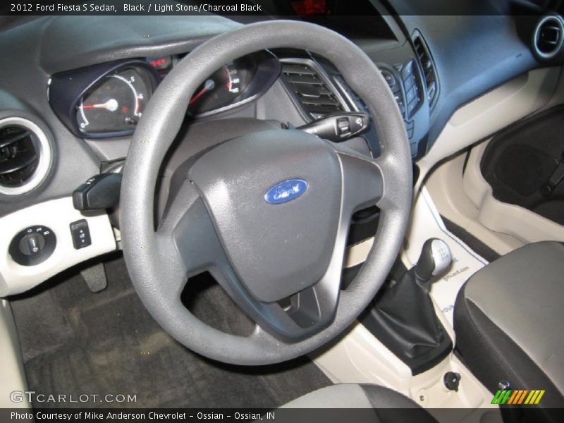 Black / Light Stone/Charcoal Black 2012 Ford Fiesta S Sedan