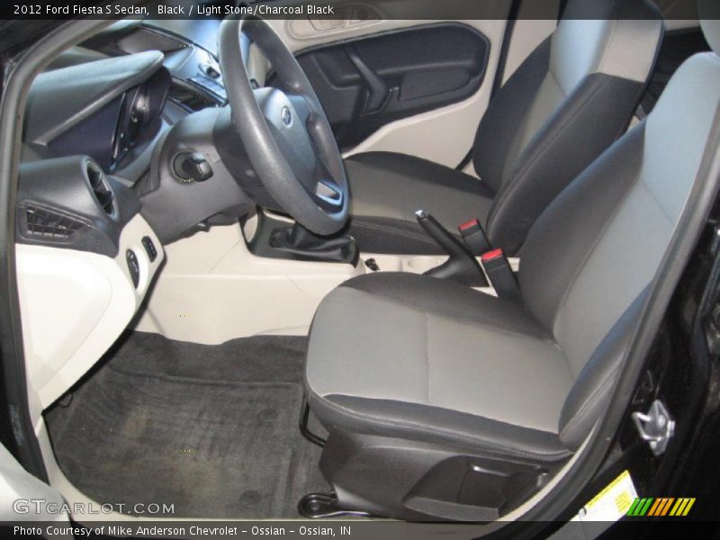 Black / Light Stone/Charcoal Black 2012 Ford Fiesta S Sedan