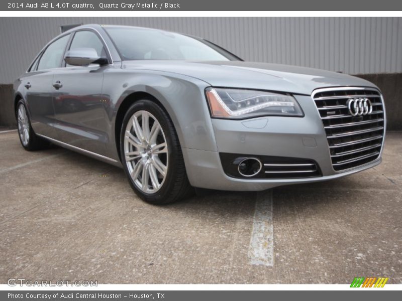 Quartz Gray Metallic / Black 2014 Audi A8 L 4.0T quattro