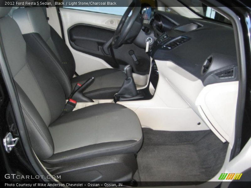 Black / Light Stone/Charcoal Black 2012 Ford Fiesta S Sedan