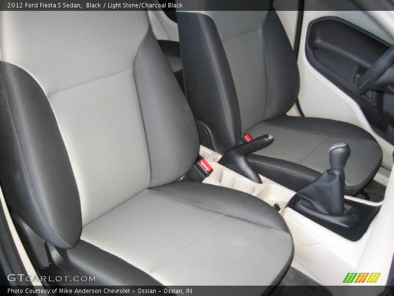 Black / Light Stone/Charcoal Black 2012 Ford Fiesta S Sedan