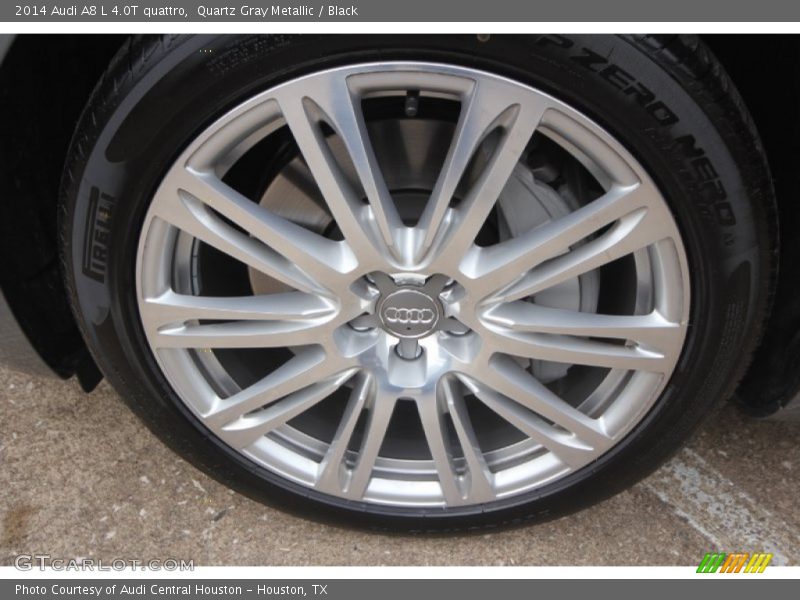 Quartz Gray Metallic / Black 2014 Audi A8 L 4.0T quattro