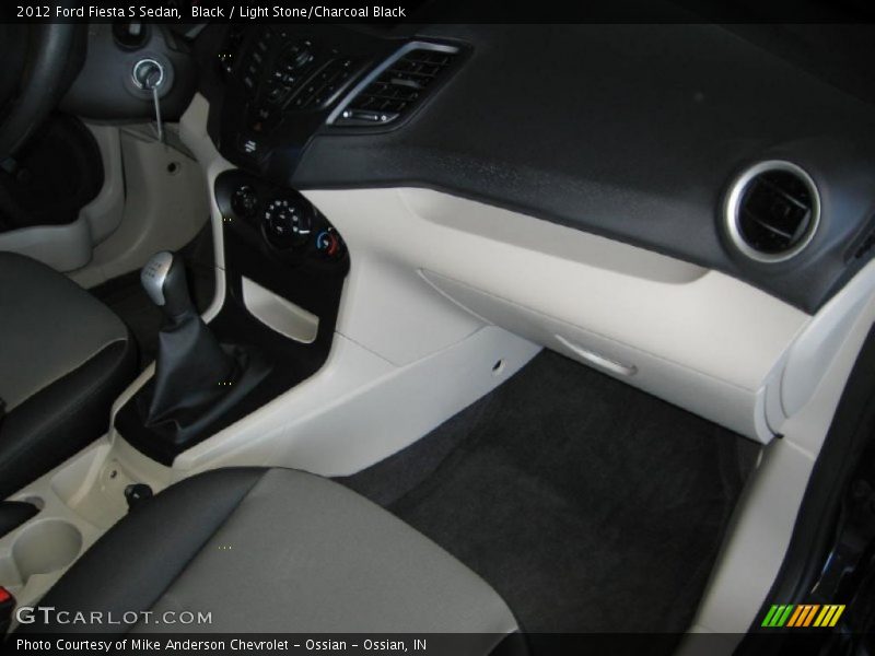 Black / Light Stone/Charcoal Black 2012 Ford Fiesta S Sedan