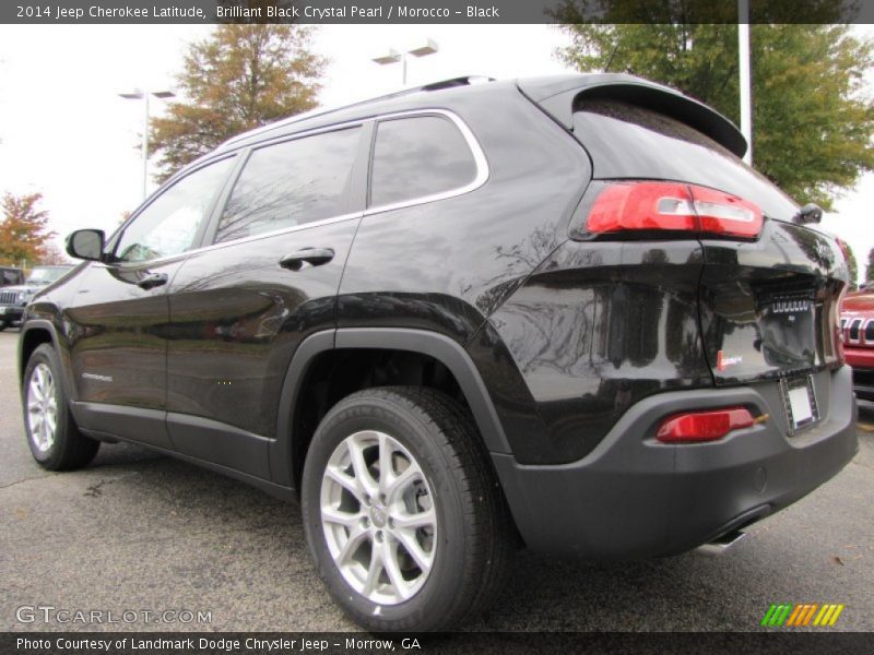 Brilliant Black Crystal Pearl / Morocco - Black 2014 Jeep Cherokee Latitude