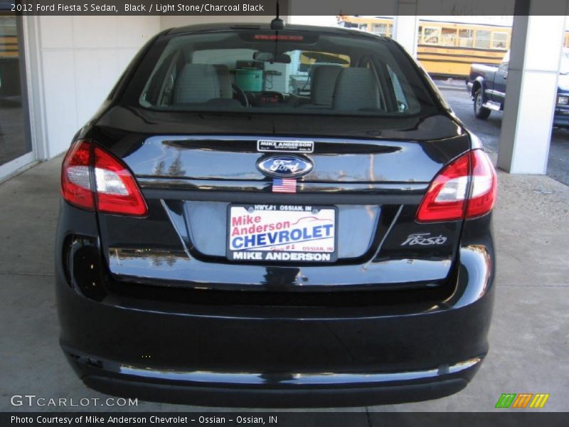 Black / Light Stone/Charcoal Black 2012 Ford Fiesta S Sedan