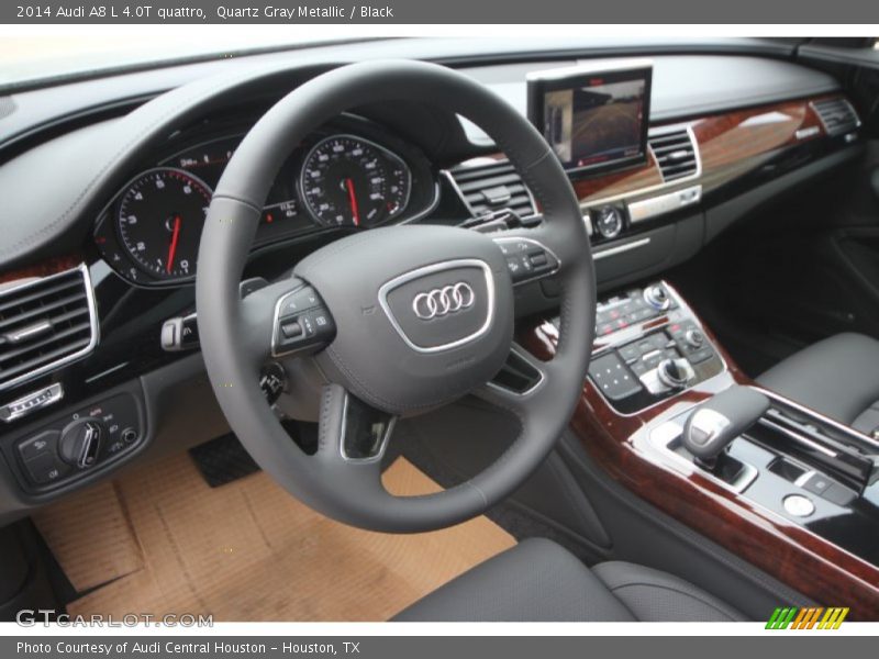 Quartz Gray Metallic / Black 2014 Audi A8 L 4.0T quattro