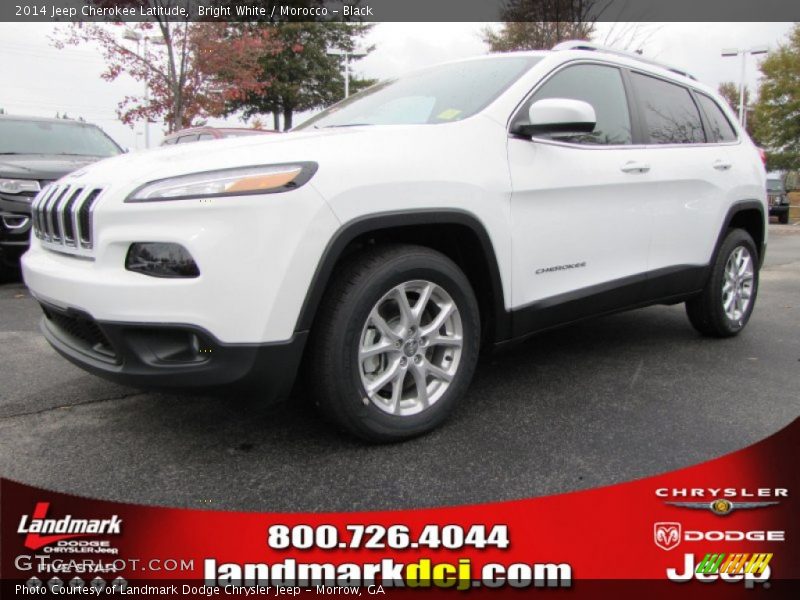 Bright White / Morocco - Black 2014 Jeep Cherokee Latitude